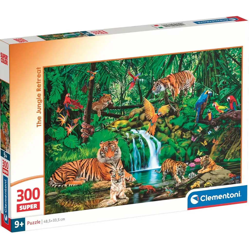 imagen de Los animales de la jungla 300 piezas Super puzzle - Clementoni 1