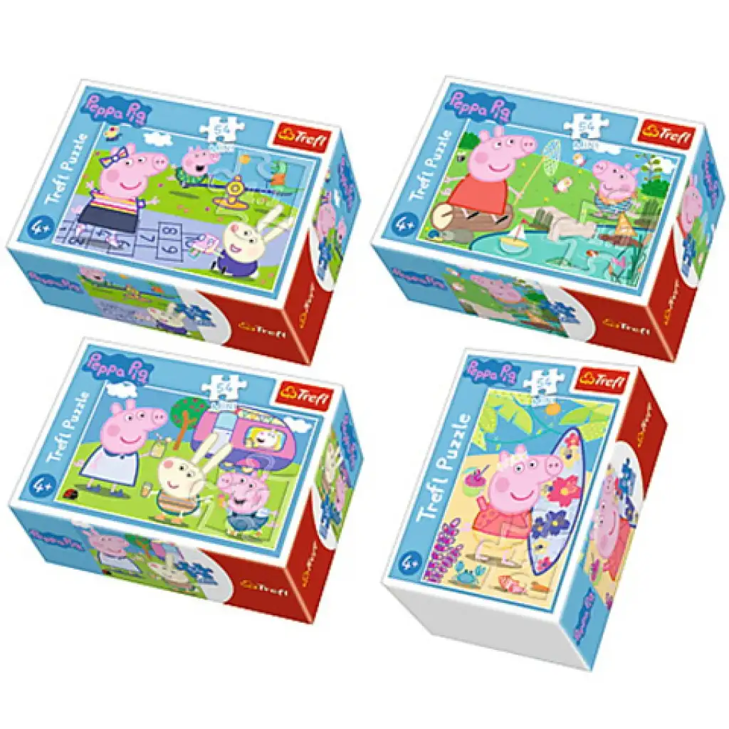 imagen de Los mejores días de Peppa Pig 54 piezas mini puzzle 4 tipos - Trefl 1