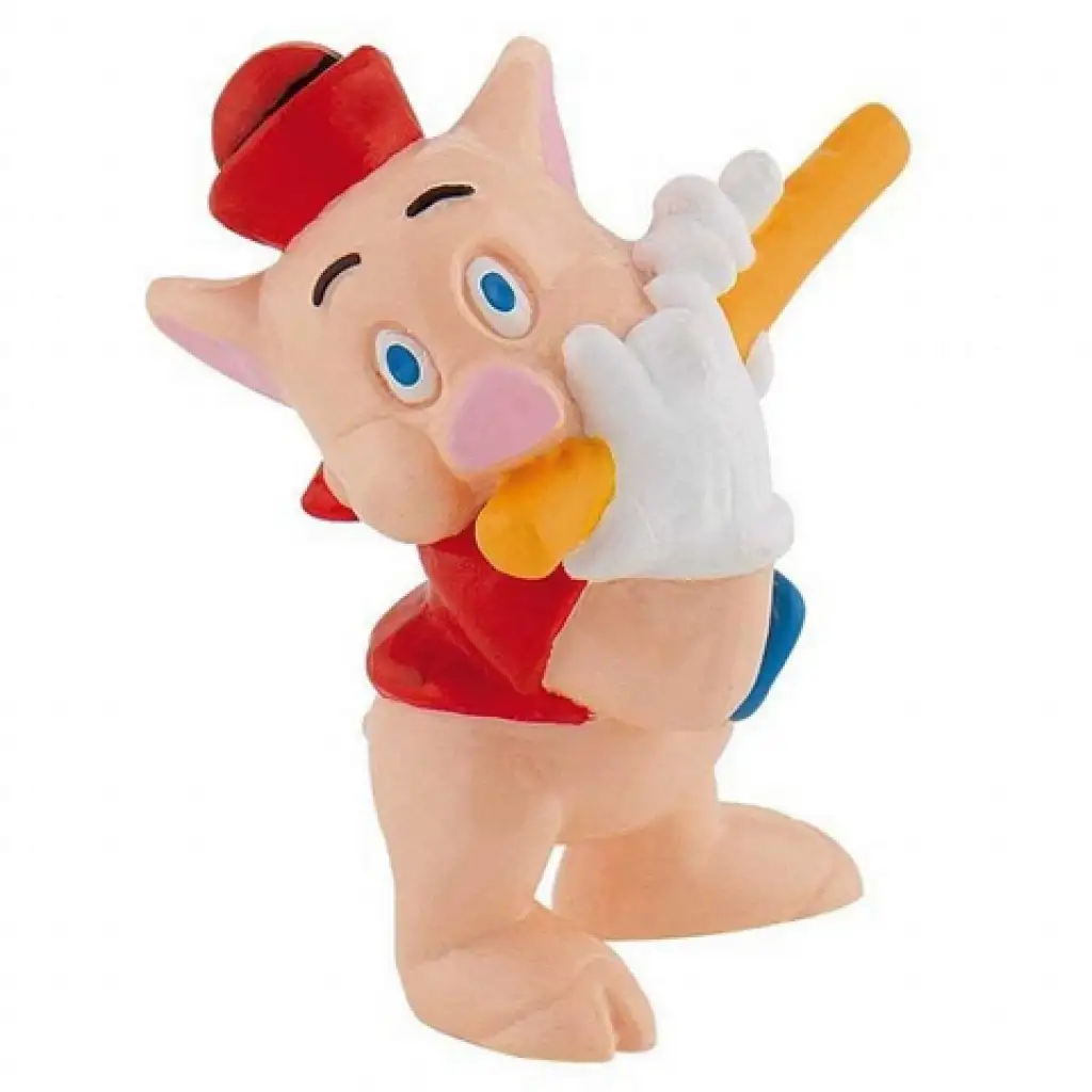 imagen de Los tres cerditos: Cerdito flautista figura de juego - Bullyland 1