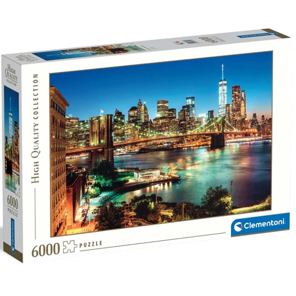 imagen de Luces del puente de Brooklyn puzzle HQC 6000 piezas - Clementoni 1