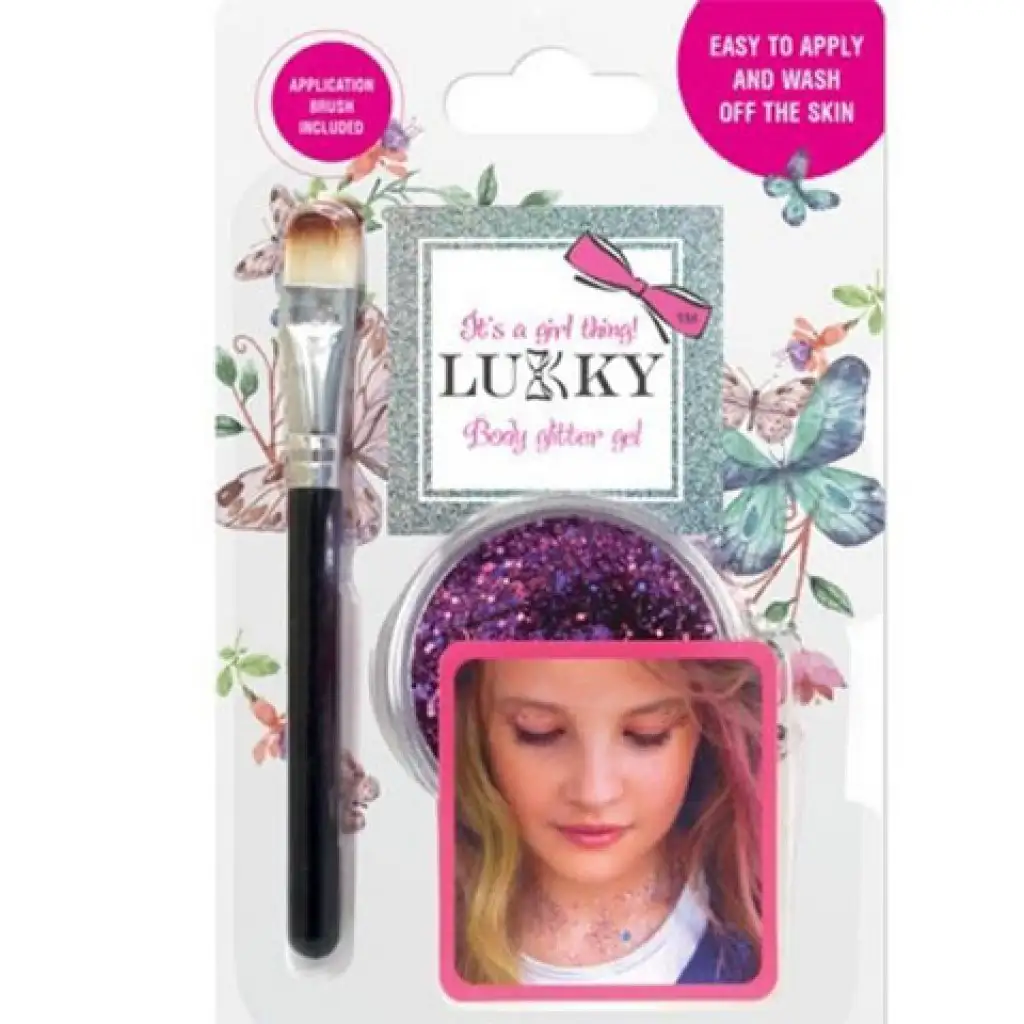 imagen de Lukky: Gel corporal brillante morado 1