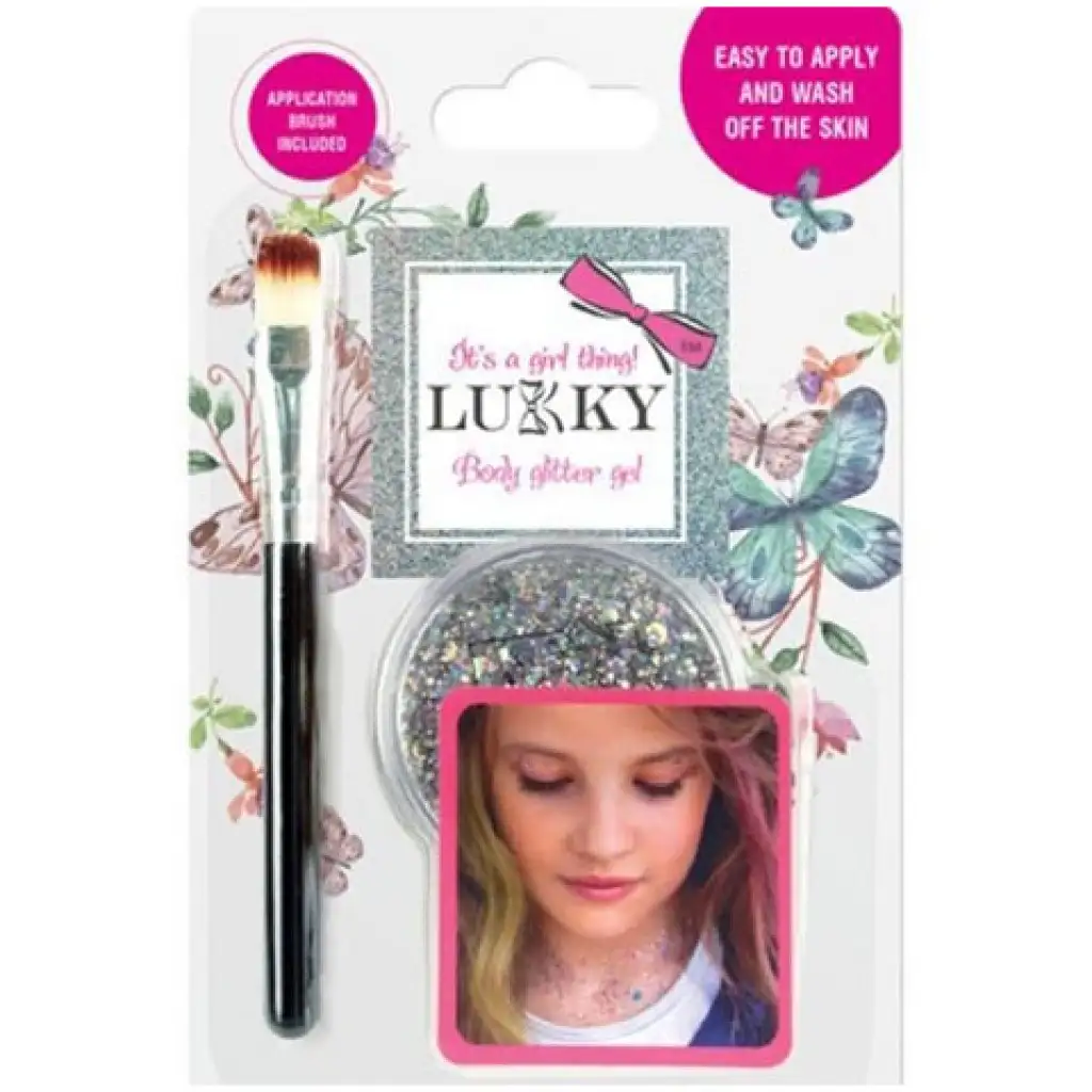 imagen de Lukky: Gel corporal plateado brillante 1