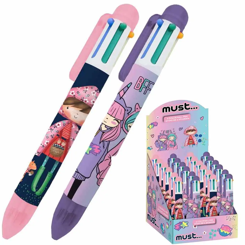 imagen de Luna: Bolígrafo de 6 colores para chicas en varias versiones 1ud 1