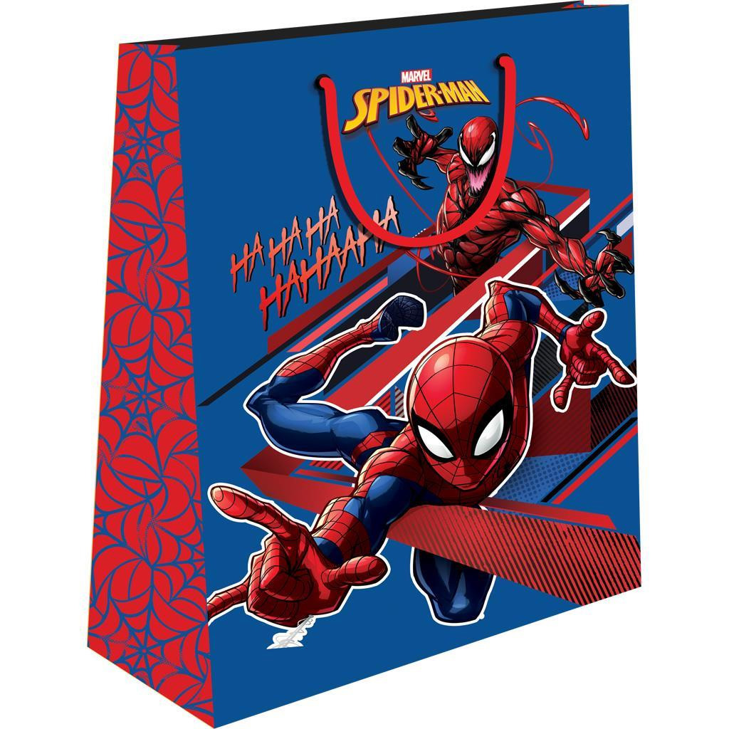 imagen de Luna: Bolsa de regalo con diseño de Spiderman en dos versiones 1ud 18x23x11 cm 1