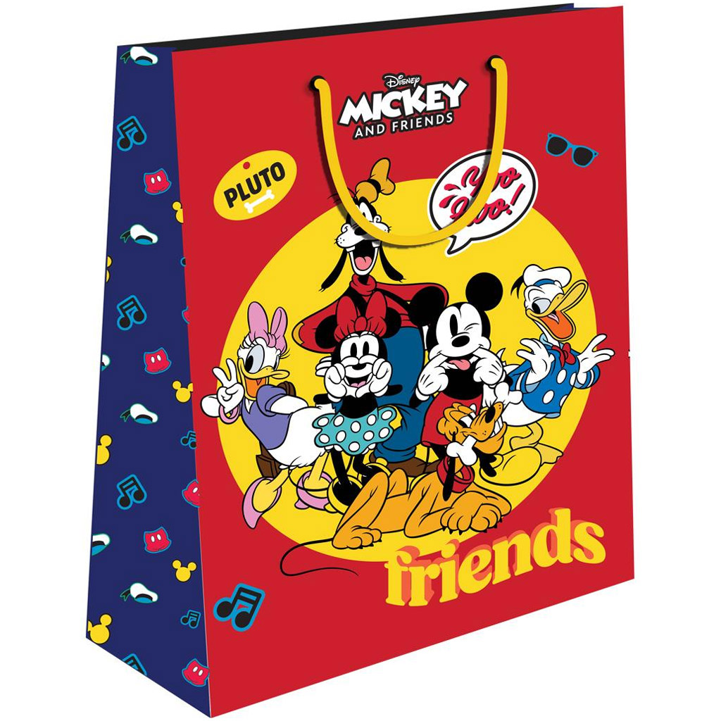 imagen de Luna: Bolsa de regalo con estampado de Mickey Mouse y sus amigos 33x12x45cm 2