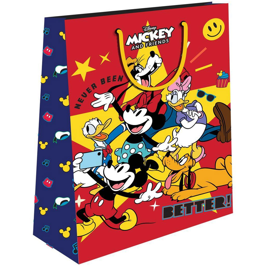 imagen de Luna: Bolsa de regalo con estampado de Mickey Mouse y sus amigos 33x12x45cm 1