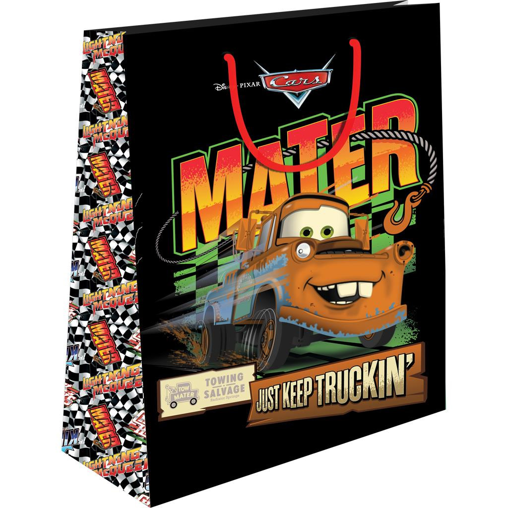 imagen de Luna: Bolsa de regalo gigante con estampado de Cars en dos versiones 1ud 33x45x12 cm 2