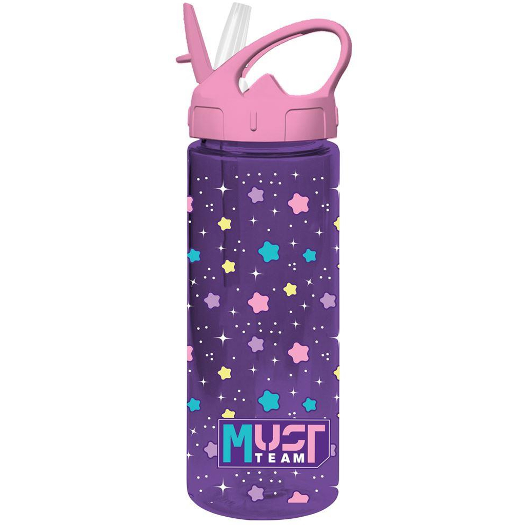imagen de Luna: Botella de plástico con diseño de Must Team y pajita en varias versiones 500ml 1ud 2
