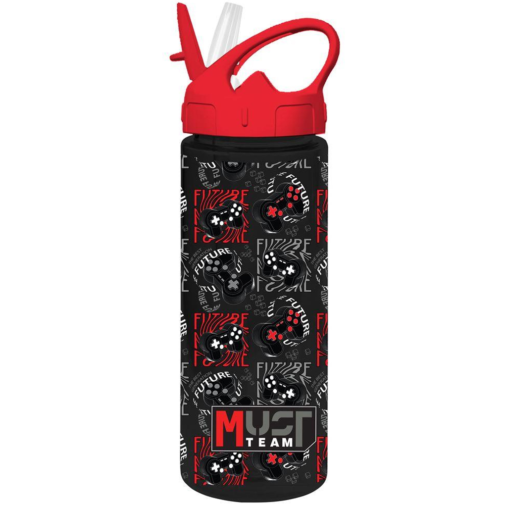 imagen de Luna: Botella de plástico con diseño de Must Team y pajita en varias versiones 500ml 1ud 4