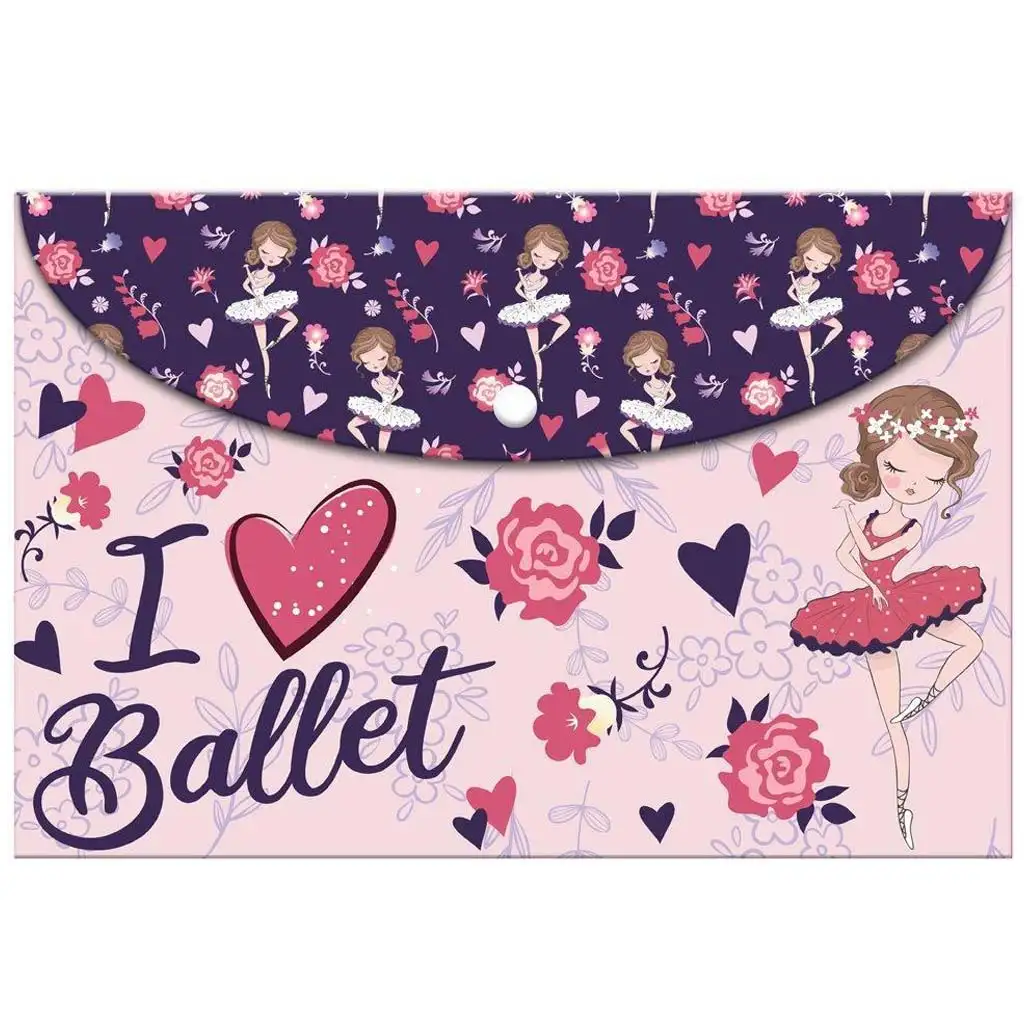 imagen de Luna: Carpeta A4 con cierre de presión Happy Ballet 1