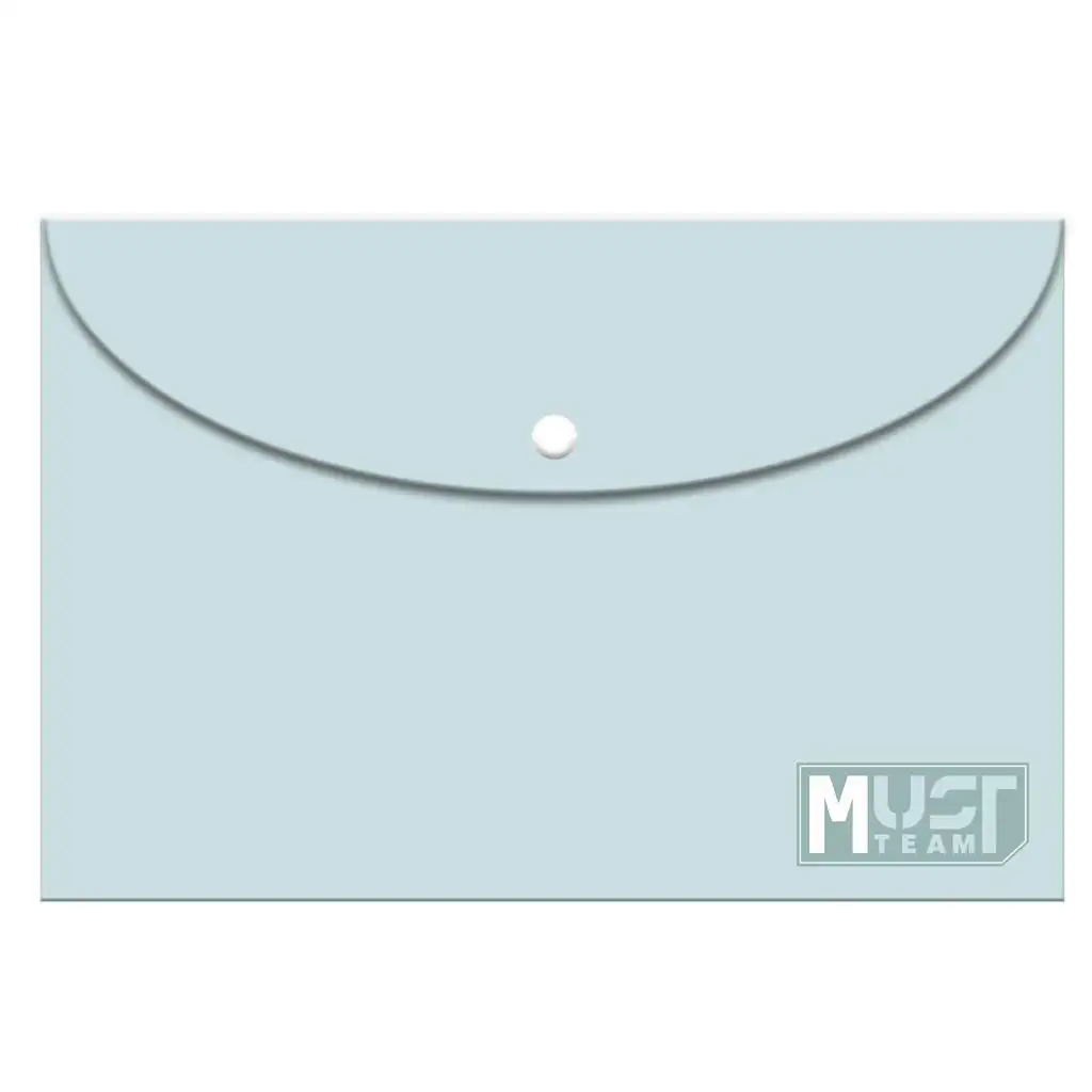 imagen de Luna: Carpeta de botón en color azul pastel A4 1