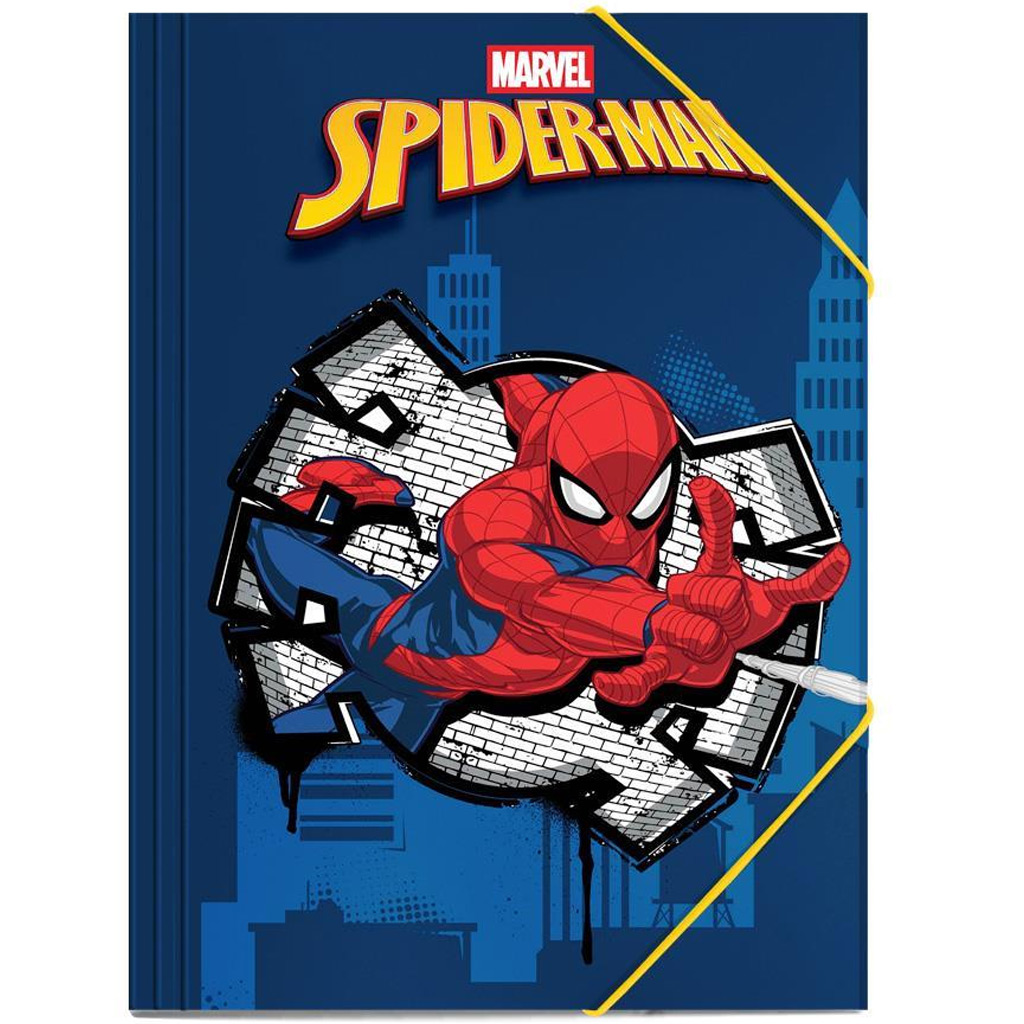 imagen de Luna: Carpeta de goma con diseño de Spider-Man azul 25x35 cm 1
