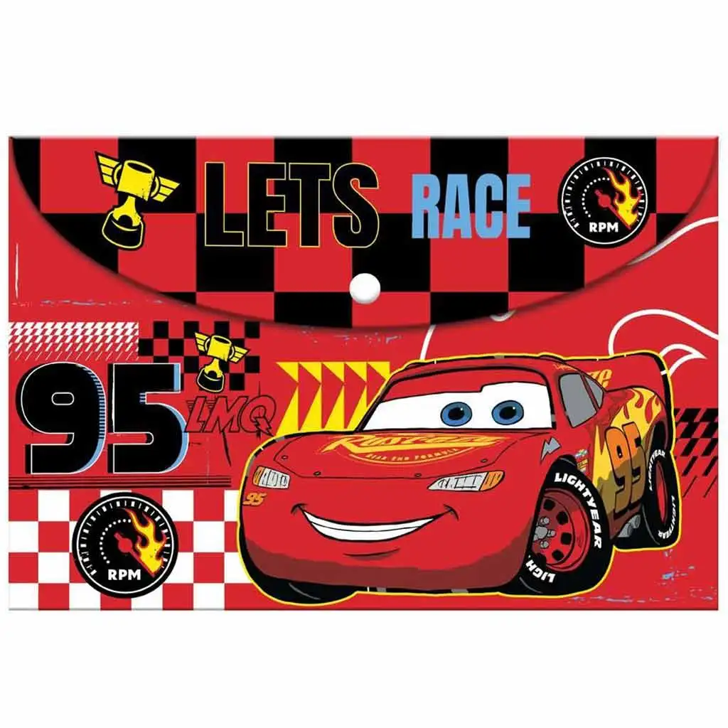 imagen de Luna: Carpeta de plástico con broche Disney Cars tamaño A/4 1