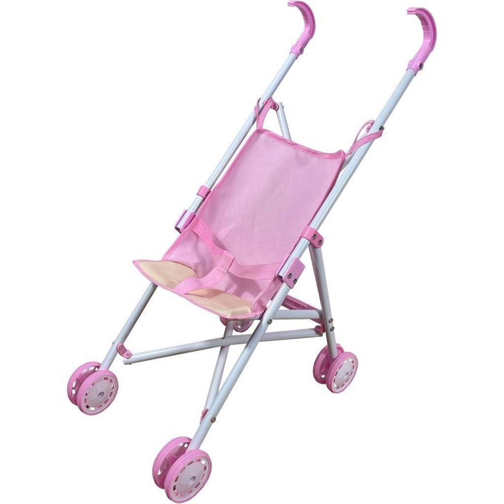 imagen de Luna: Carrito de bebé rosa-beige 26x48x52cm 1