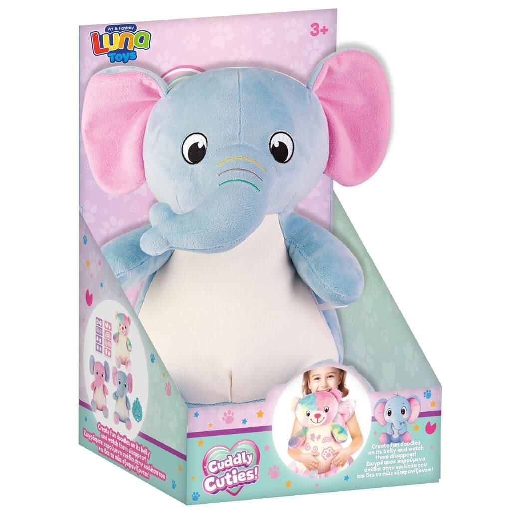 imagen de Luna: Cuddly Cuties elefante de peluche coloreable 1