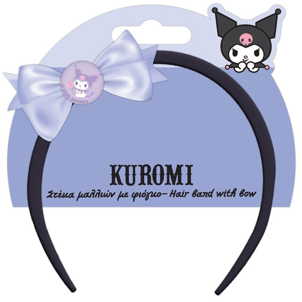 imagen de Luna: Diadema con estampado de Kuromi y lazo 1