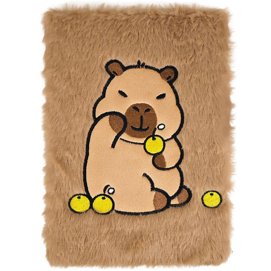 imagen de Luna: Diario de peluche con estampado de capibara 1