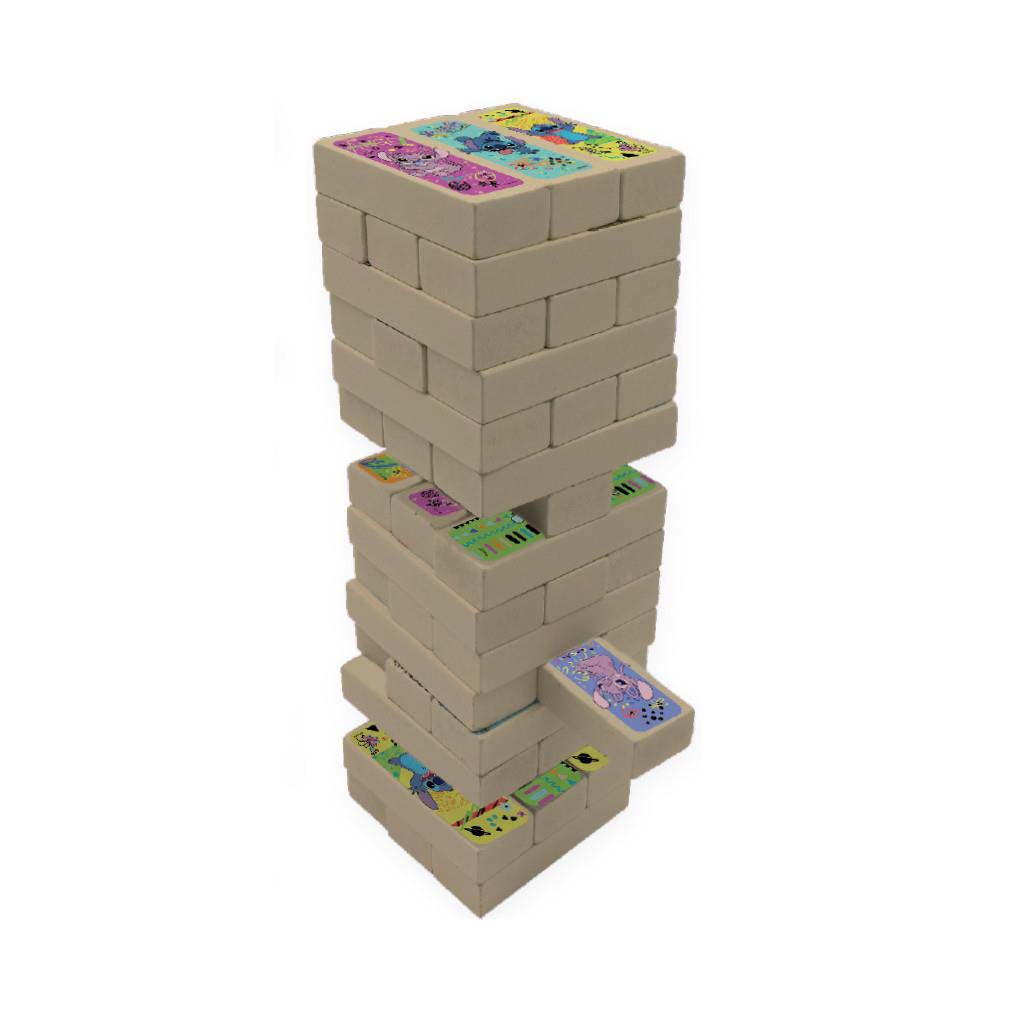 imagen de Luna: Disney Stitch 3 en 1 juego de mesa - Jenga, Dominó y Juego de Memoria 2