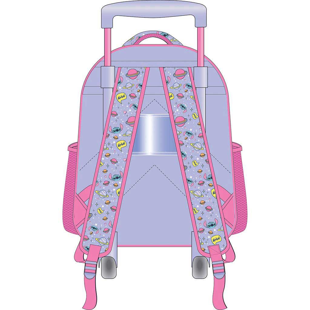 imagen de Luna: Disney Stitch Aloha mochila con ruedas de 2 compartimentos 27x10x31cm 2