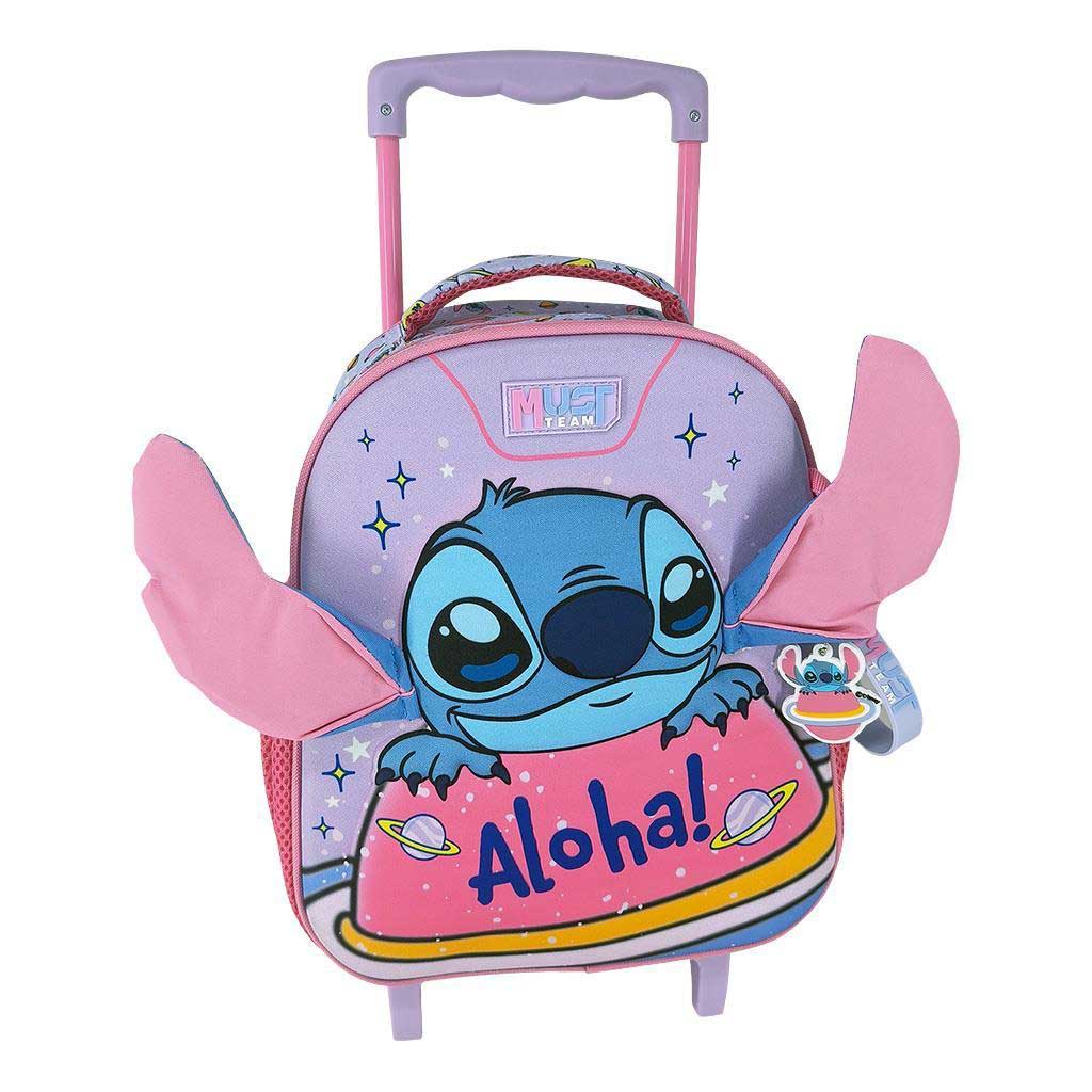 imagen de Luna: Disney Stitch Aloha mochila con ruedas de 2 compartimentos 27x10x31cm 1