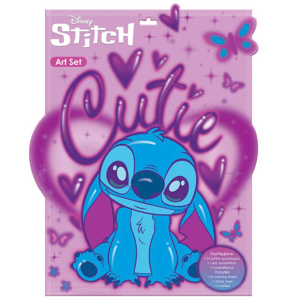 imagen de Luna: Disney Stitch Art Set de colorear con 6 rotuladores y pegatinas 1