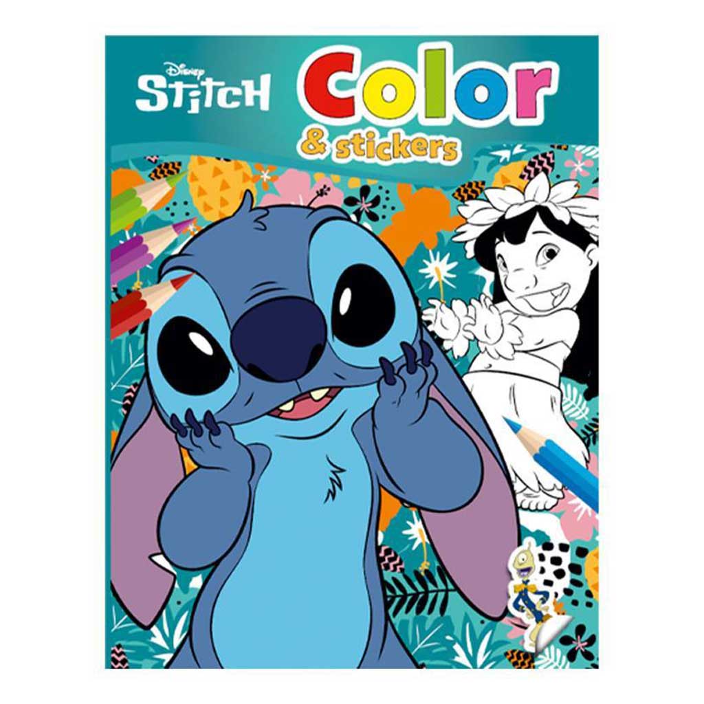 imagen de Luna: Disney Stitch cuaderno para colorear con pegatinas 32 páginas 1