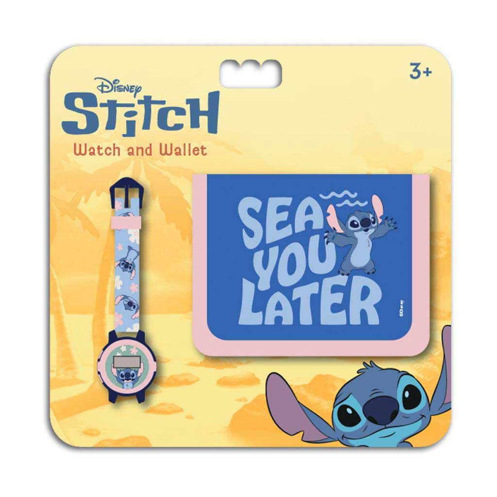 imagen de Luna: Disney Stitch Reloj digital y set de cartera 1