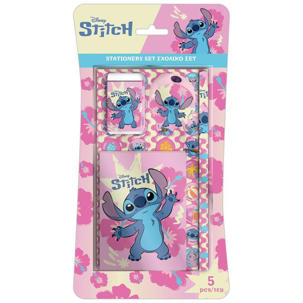 imagen de Luna: Disney Stitch set de material de escritura de 5 piezas en rosa 1