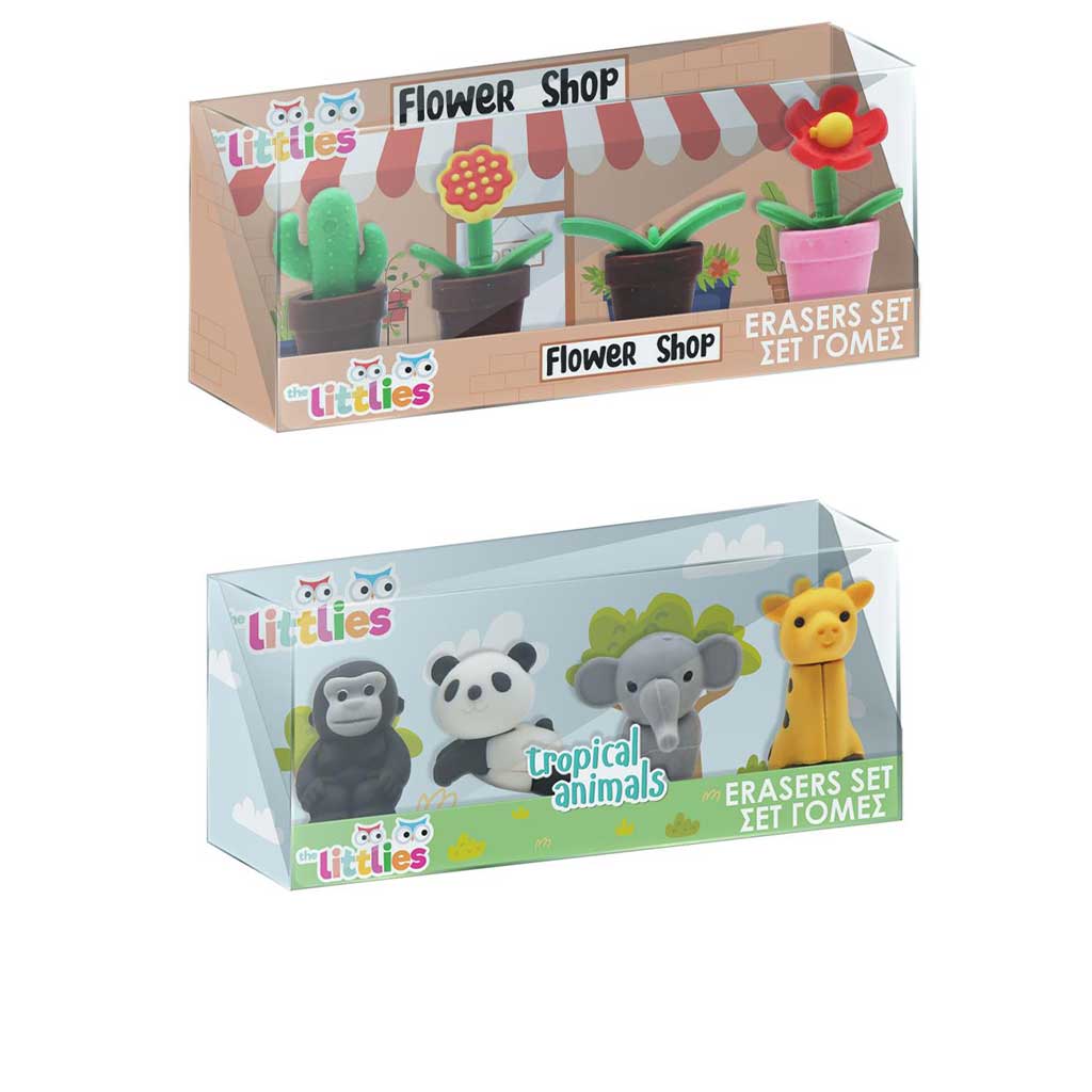 imagen de Luna: El set de gomas de borrar de 4 piezas de The Littlies en caja en varias versiones 2