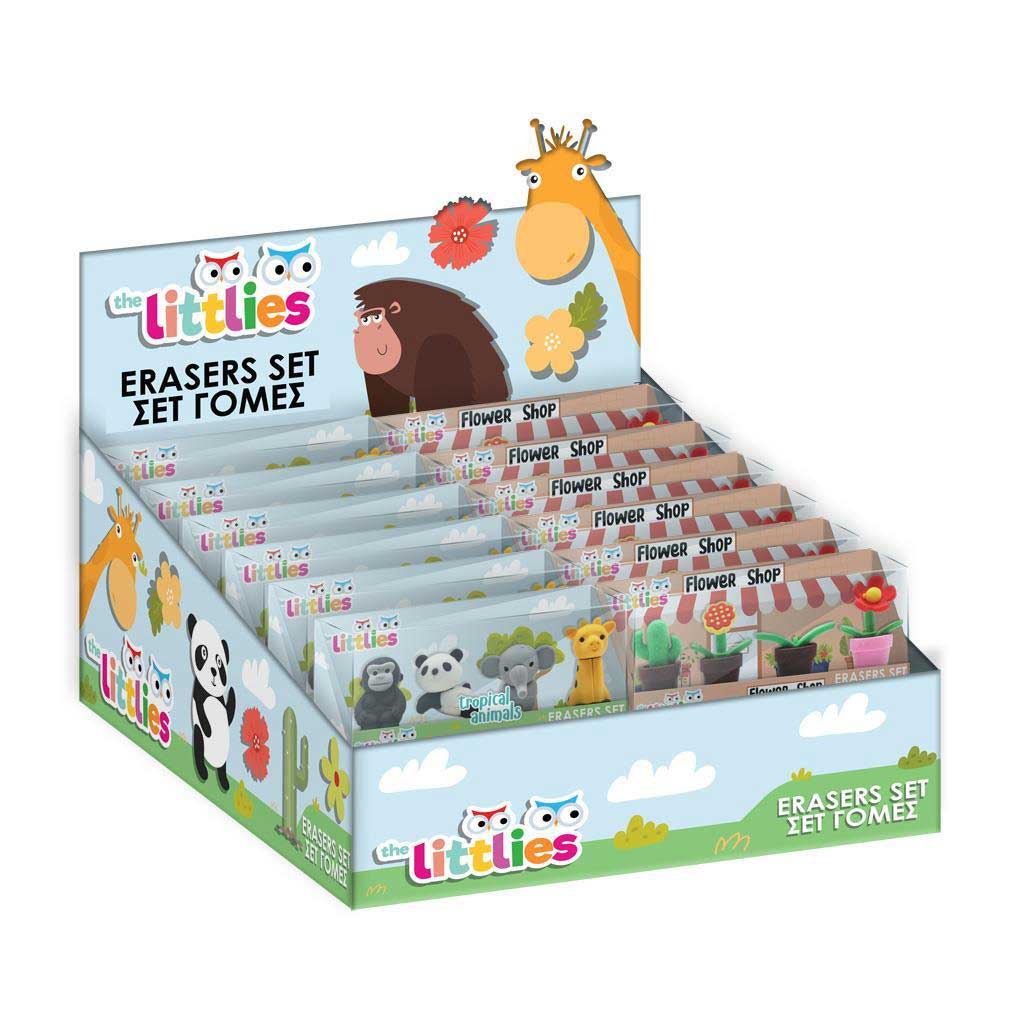 imagen de Luna: El set de gomas de borrar de 4 piezas de The Littlies en caja en varias versiones 1