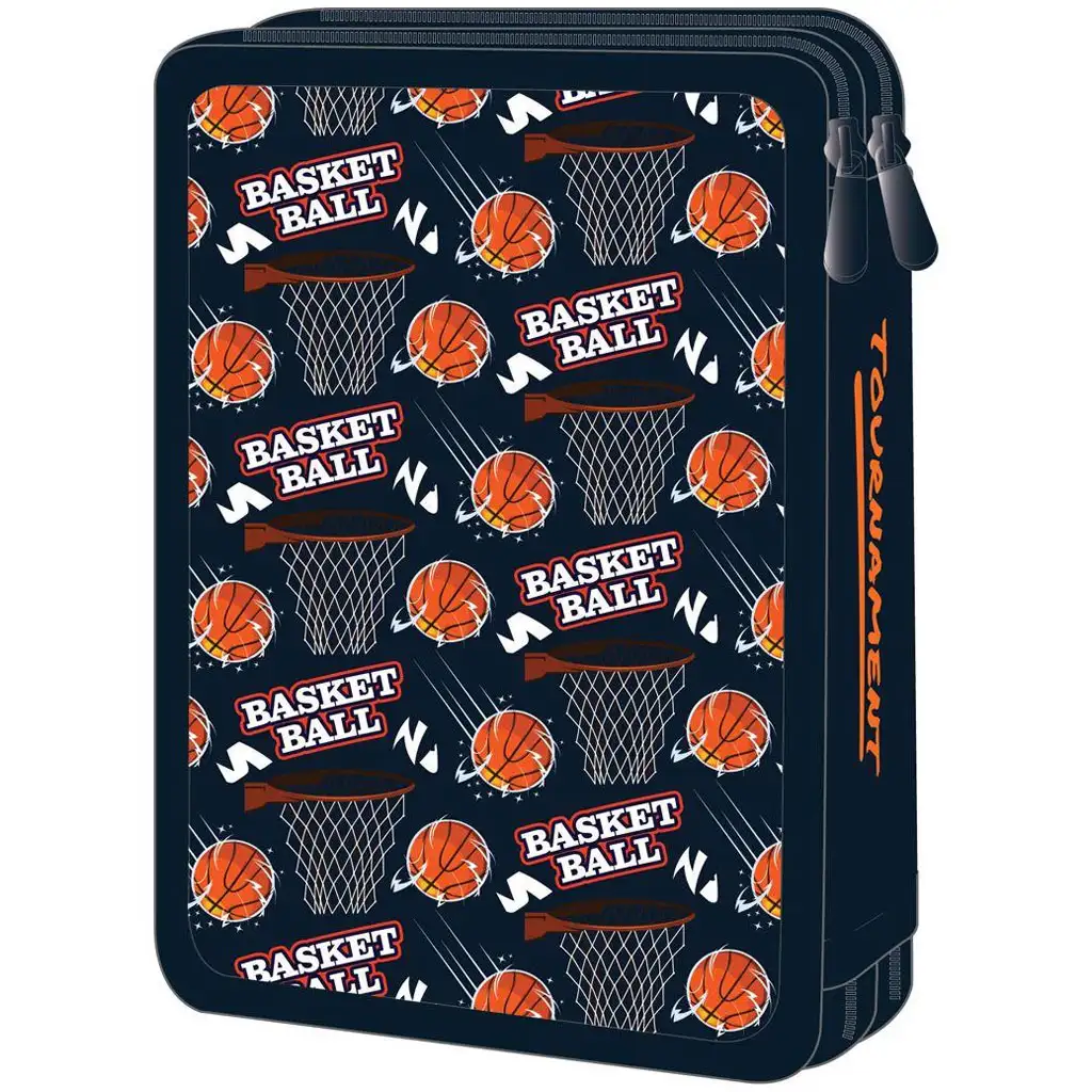imagen de Luna: Estuche de lápices de 2 niveles con diseño de Must Team Baloncesto 2