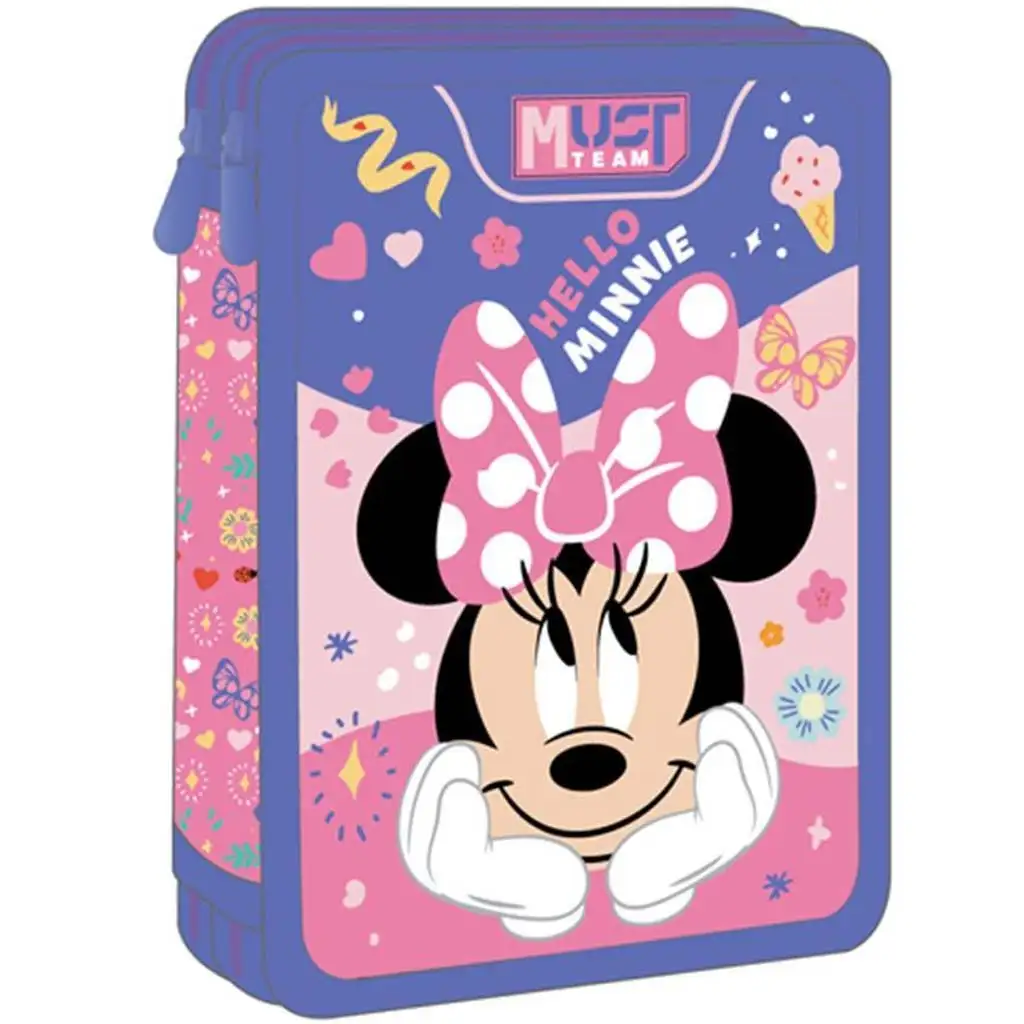 imagen de Luna: Estuche de lápices de dos niveles de Minnie Mouse 1