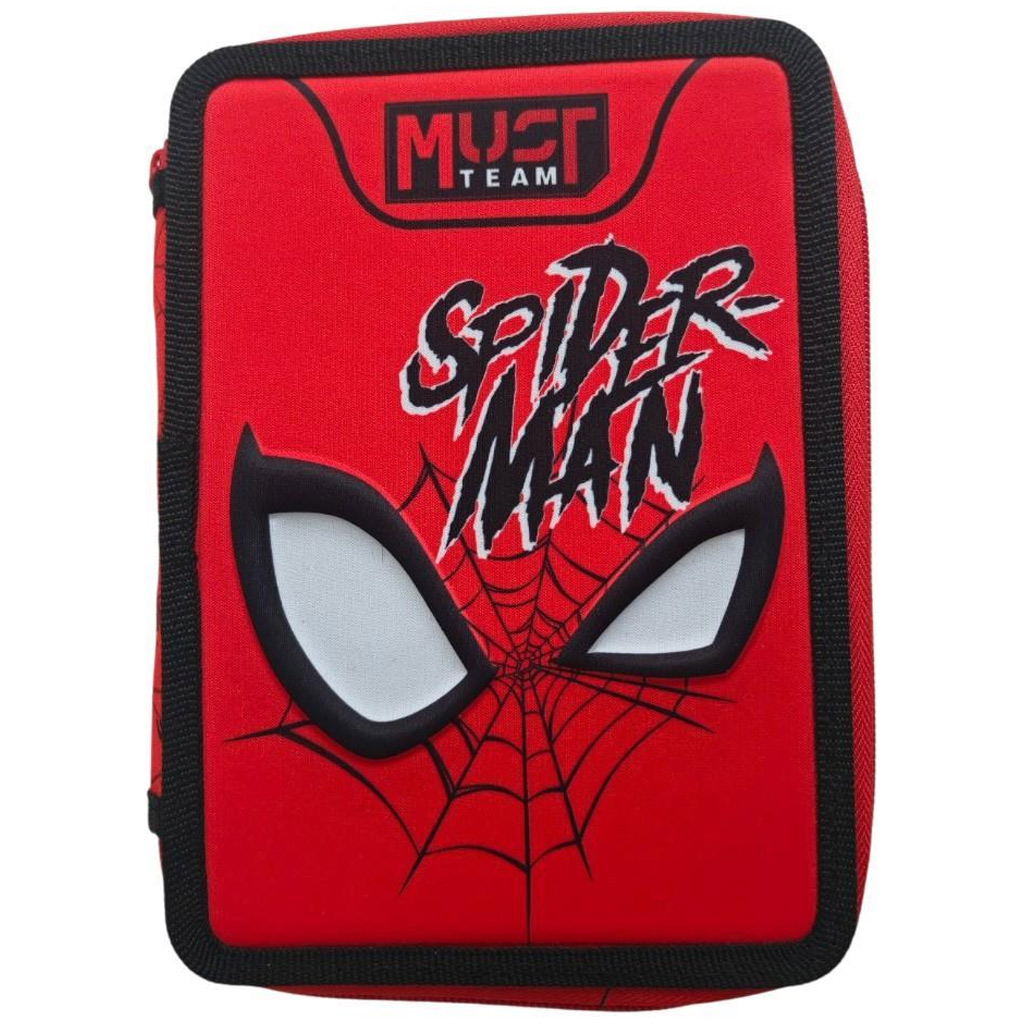 imagen de Luna: Estuche de lápices relleno de 2 niveles con diseño de Spider-Man 15x5x21 cm 1