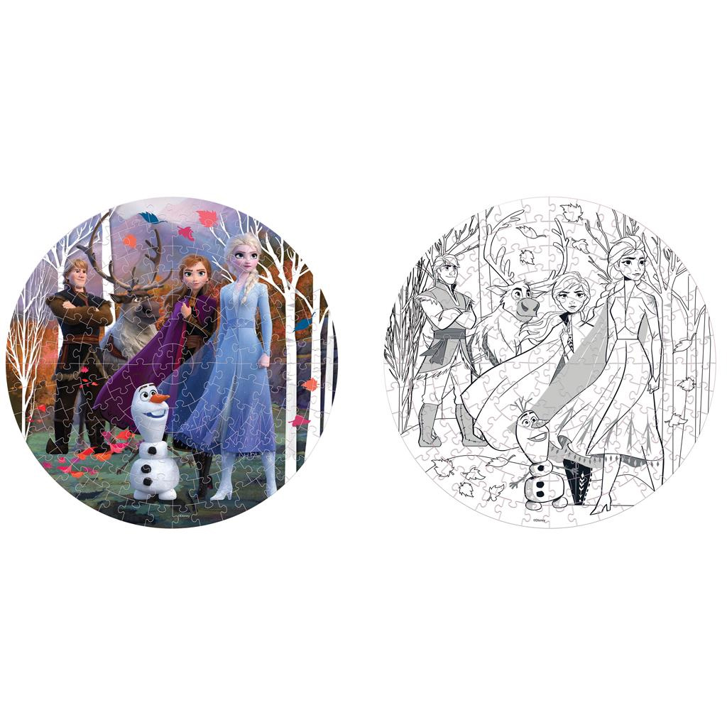 imagen de Luna: Frozen 2 - 2 en 1 Puzzle redondo coloreable de 150 piezas 2