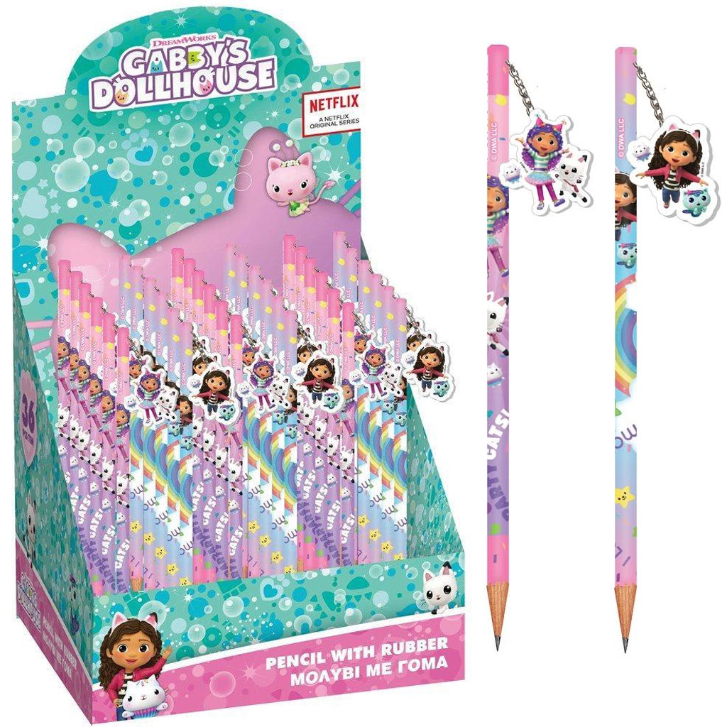 imagen de Luna: Gabi casa de muñecas lápiz grafito con borrador de figura, en dos versiones 1ud 1