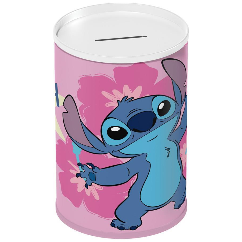 imagen de Luna: Hucha de metal en forma de cilindro con diseño de Disney Stitch 10x15 cm 1