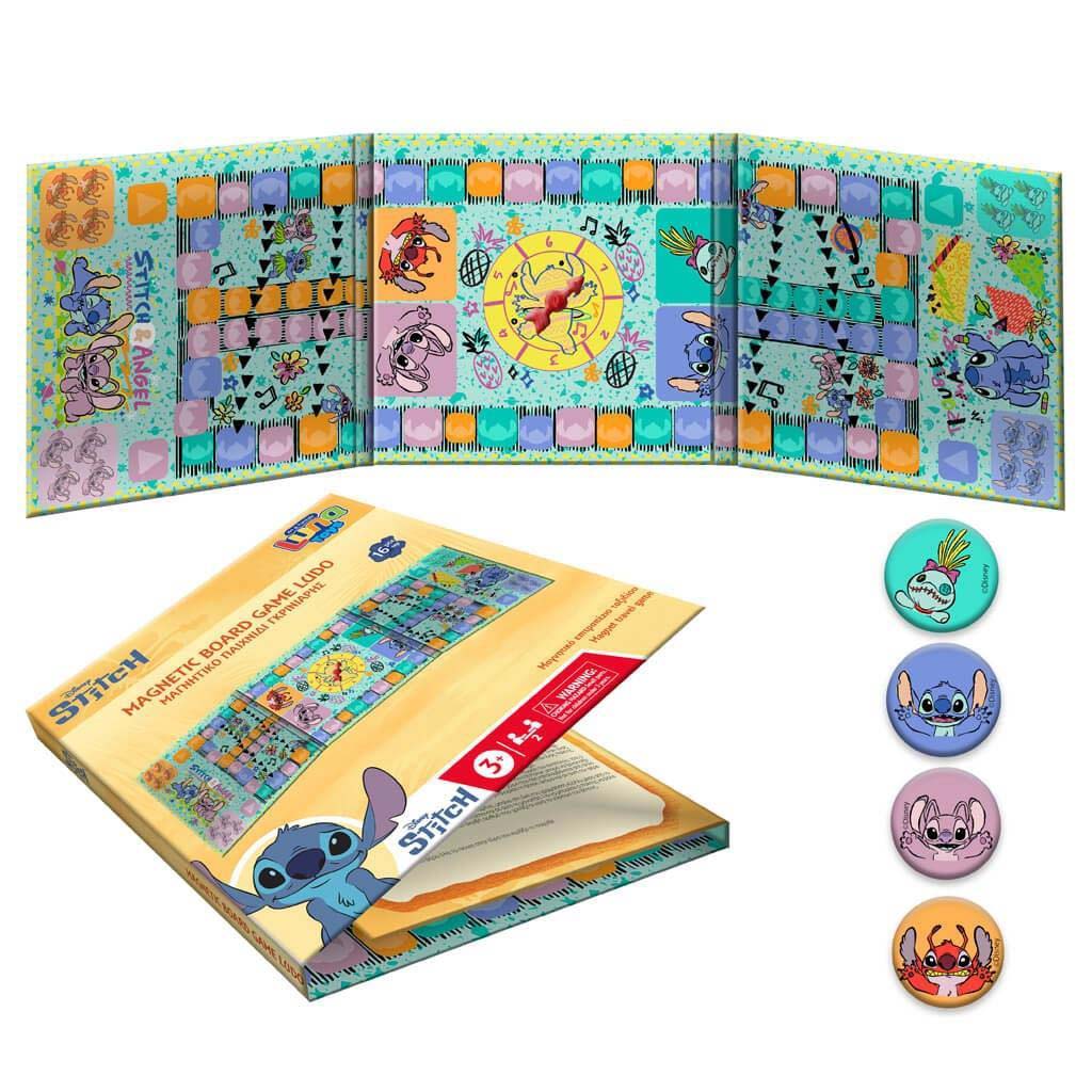 imagen de Luna: Juego de mesa magnético y plegable ¿Quién se ríe al final? con personajes de Disney Stitch 1