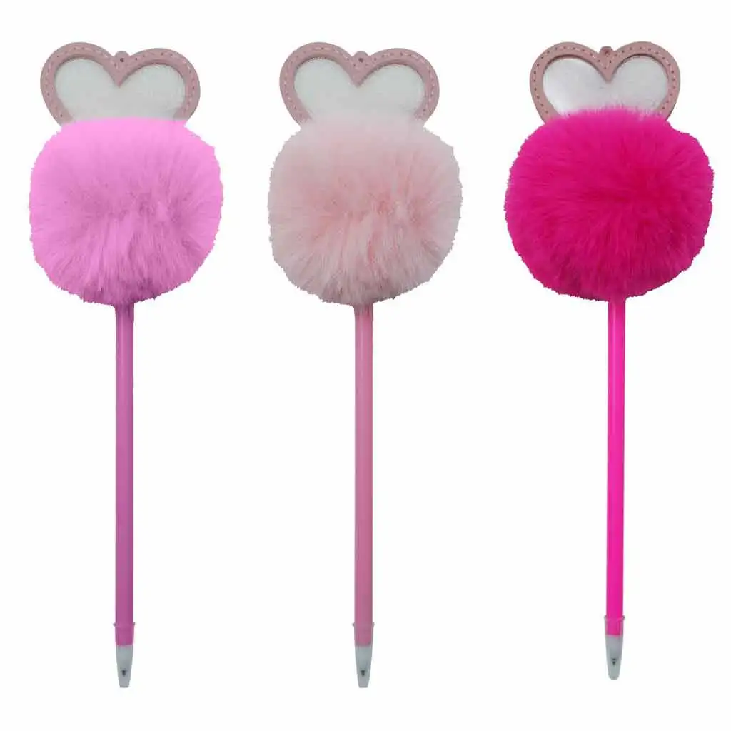 imagen de Luna: Lápiz con pompones en forma de corazón en varias versiones 1ud 2