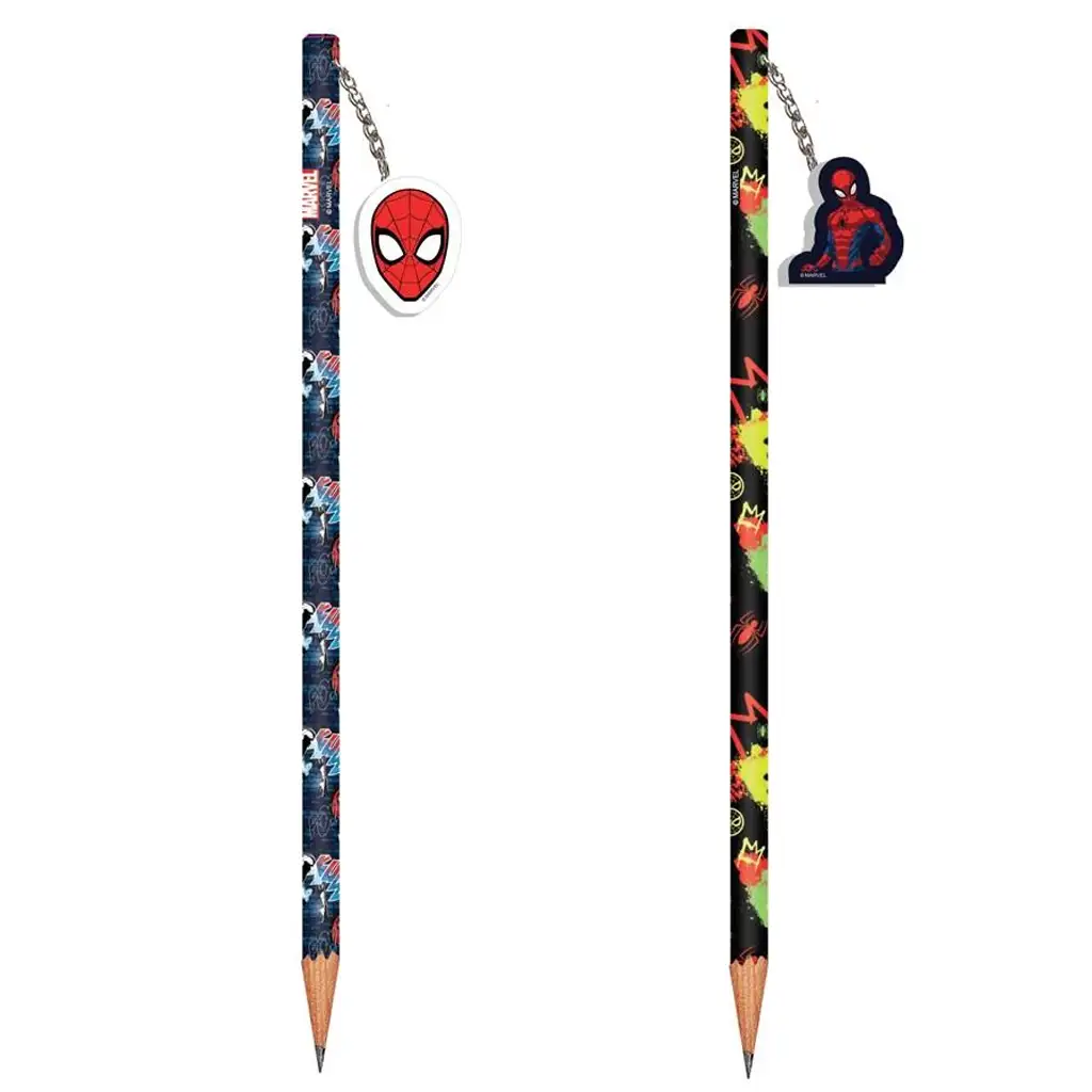 imagen de Luna: Lápiz de grafito de Spider-Man con goma, en dos versiones 1ud 1