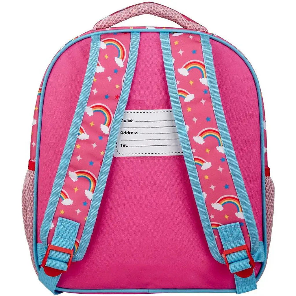 imagen de Luna: Mochila de jardín de infantes de unicornios y gatos de Must Team con 2 compartimentos redondeados 27x10x31cm 2