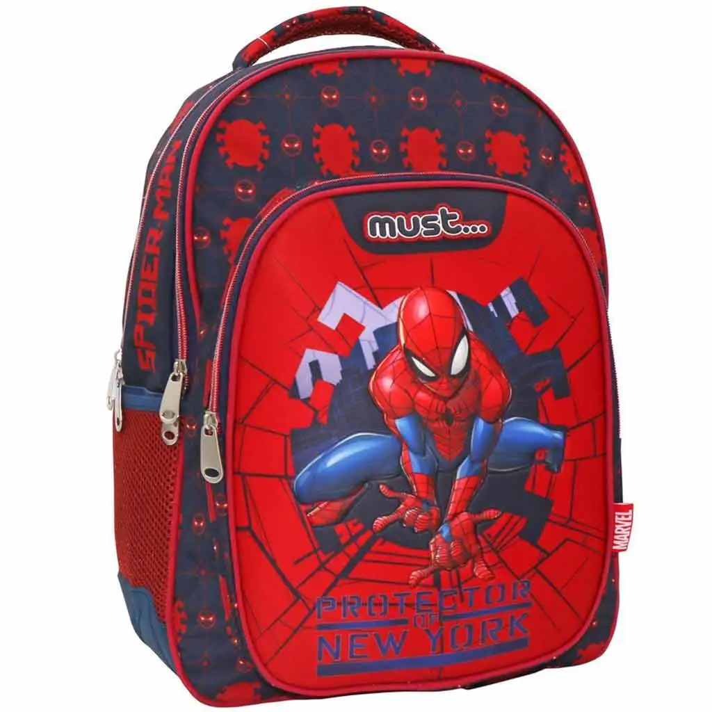 imagen de Luna: Mochila escolar de Spiderman con tres compartimentos, mochila 32x18x43cm 3