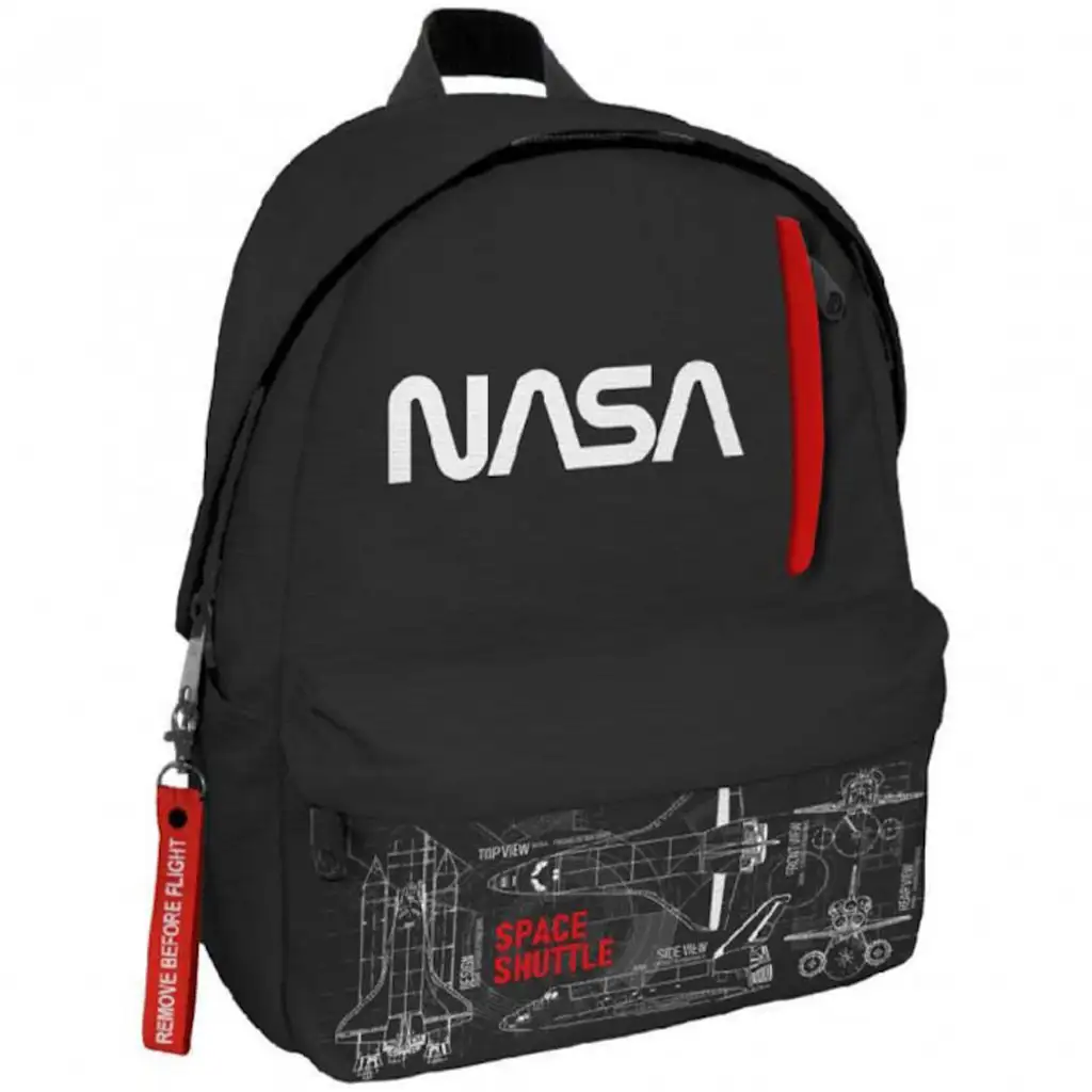 imagen de Luna: Mochila escolar del equipo NASA Space Shuttle, mochila – 1 compartimento, 32x17x42 cm 1