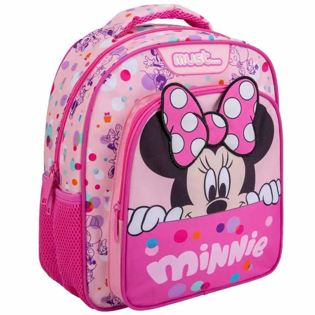 imagen de Luna: Mochila escolar Minnie Mouse redondeada de dos compartimentos 27x10x31cm 1
