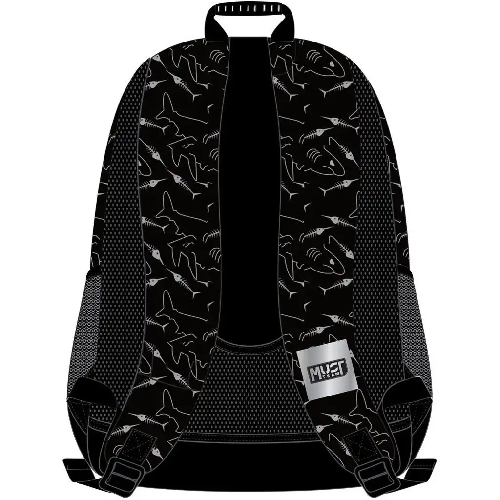 imagen de Luna: Mochila escolar Must Team con diseño de tiburón redondeado de 3 compartimentos, mochila 32x18x43cm 2