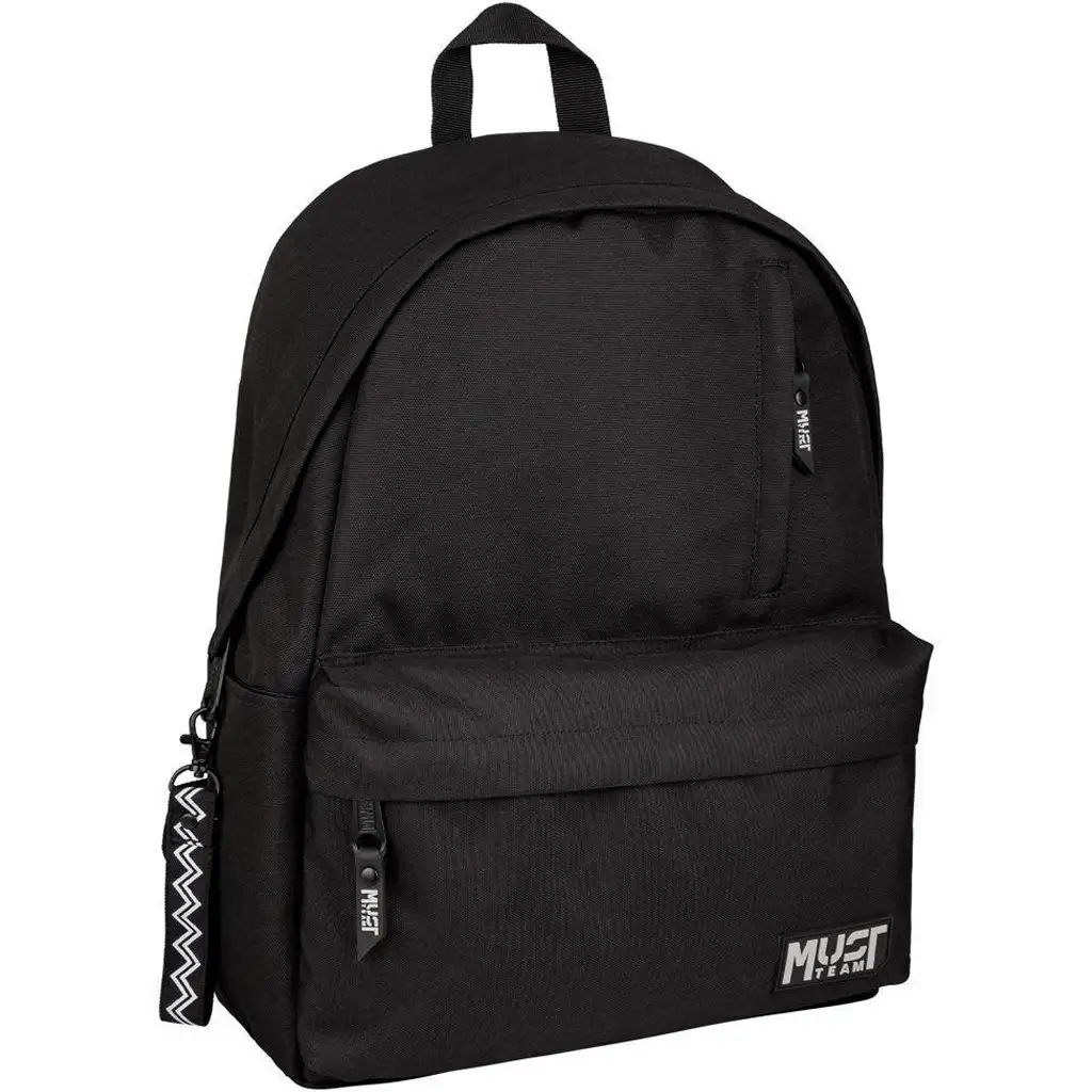 imagen de Luna: Mochila escolar Must Team Monochrome negra, mochila 32x17x42cm 1