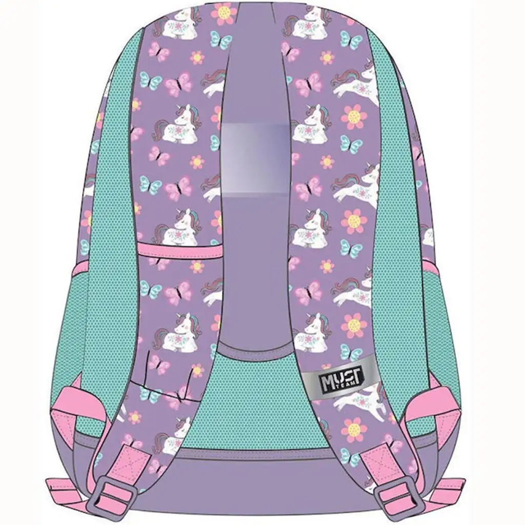 imagen de Luna: Mochila escolar Must Team Unicorno redondeada de 3 compartimentos, mochila 32x18x43cm 2