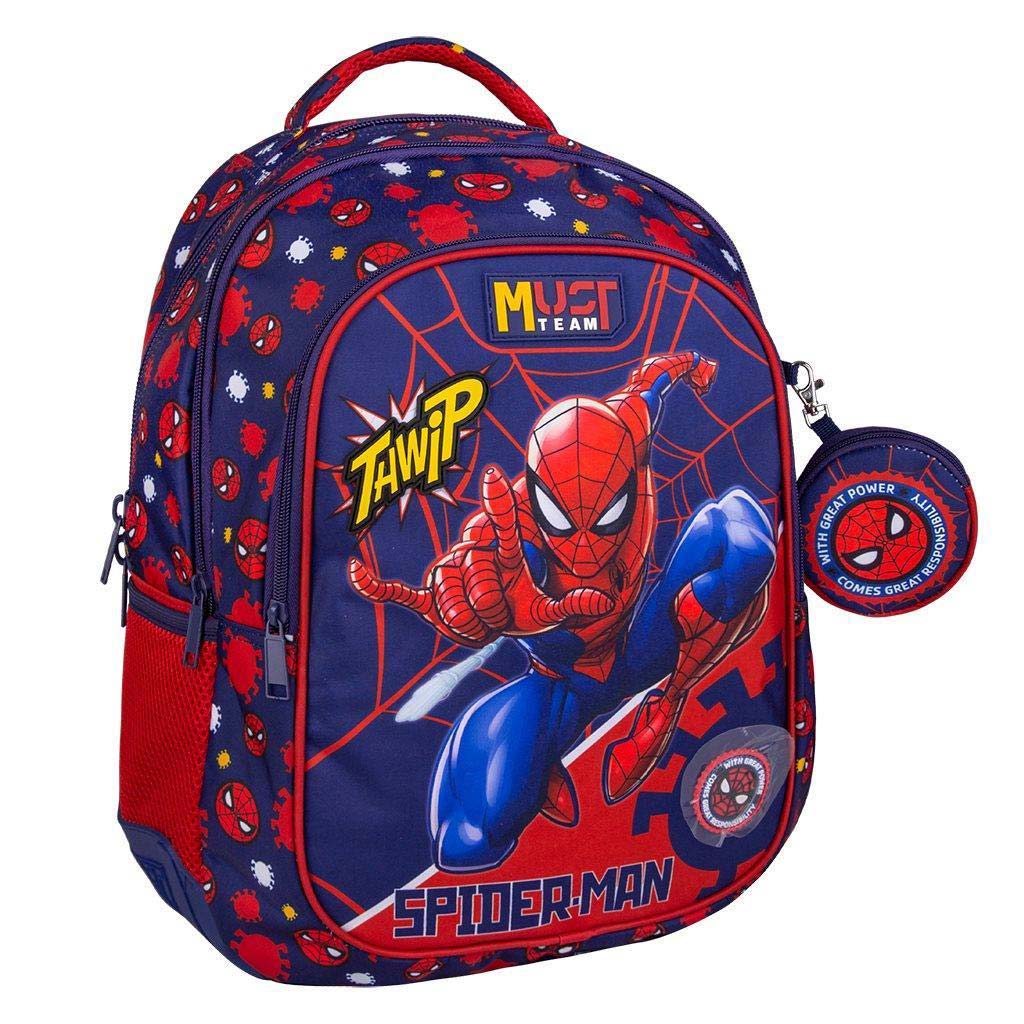 imagen de Luna: Mochila escolar redondeada de 3 compartimentos de Pókember Thwip, mochila 32x18x43cm 1