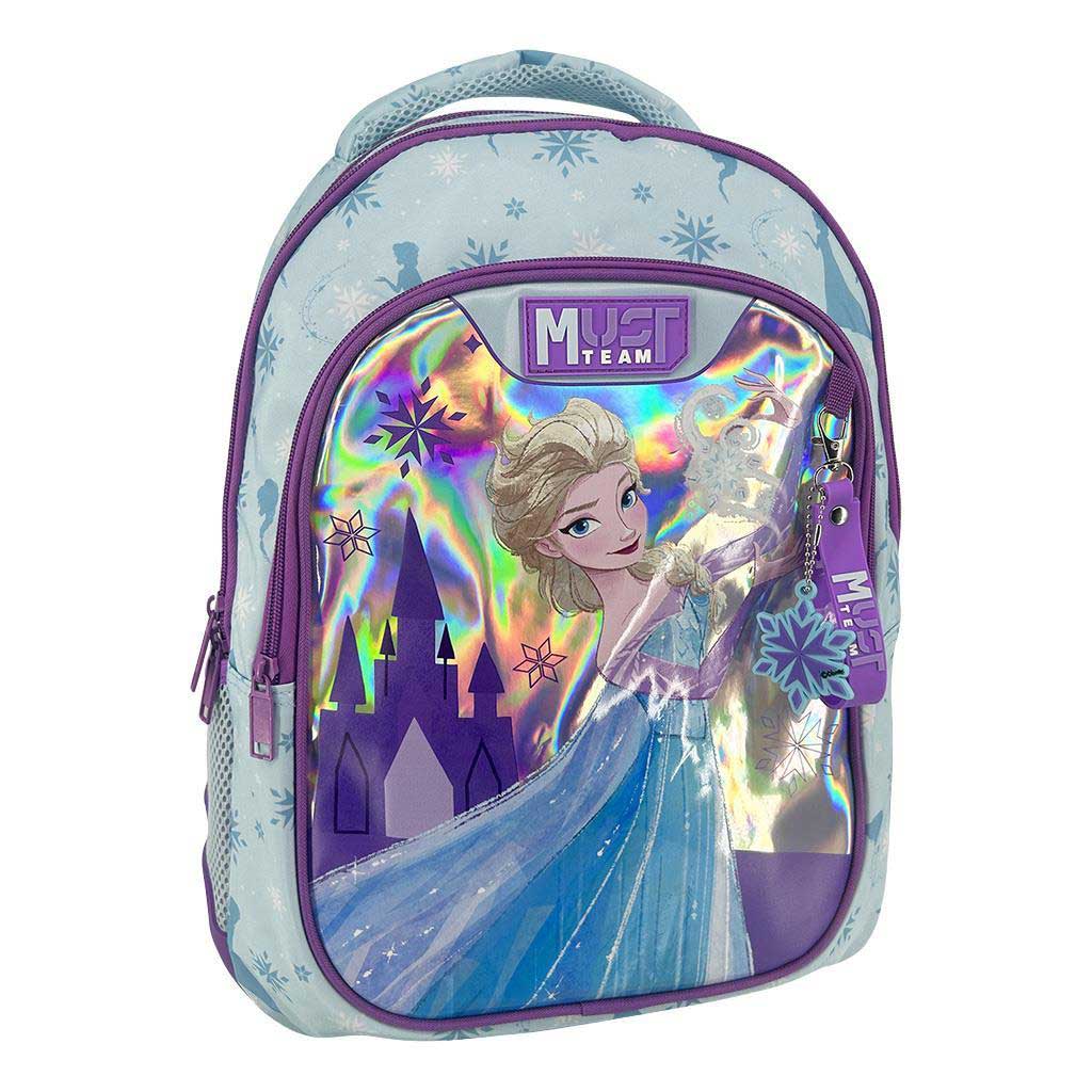 imagen de Luna: Mochila escolar redondeada de 3 compartimentos de Team Jégvarázs Elsa, mochila 32x18x43cm 1