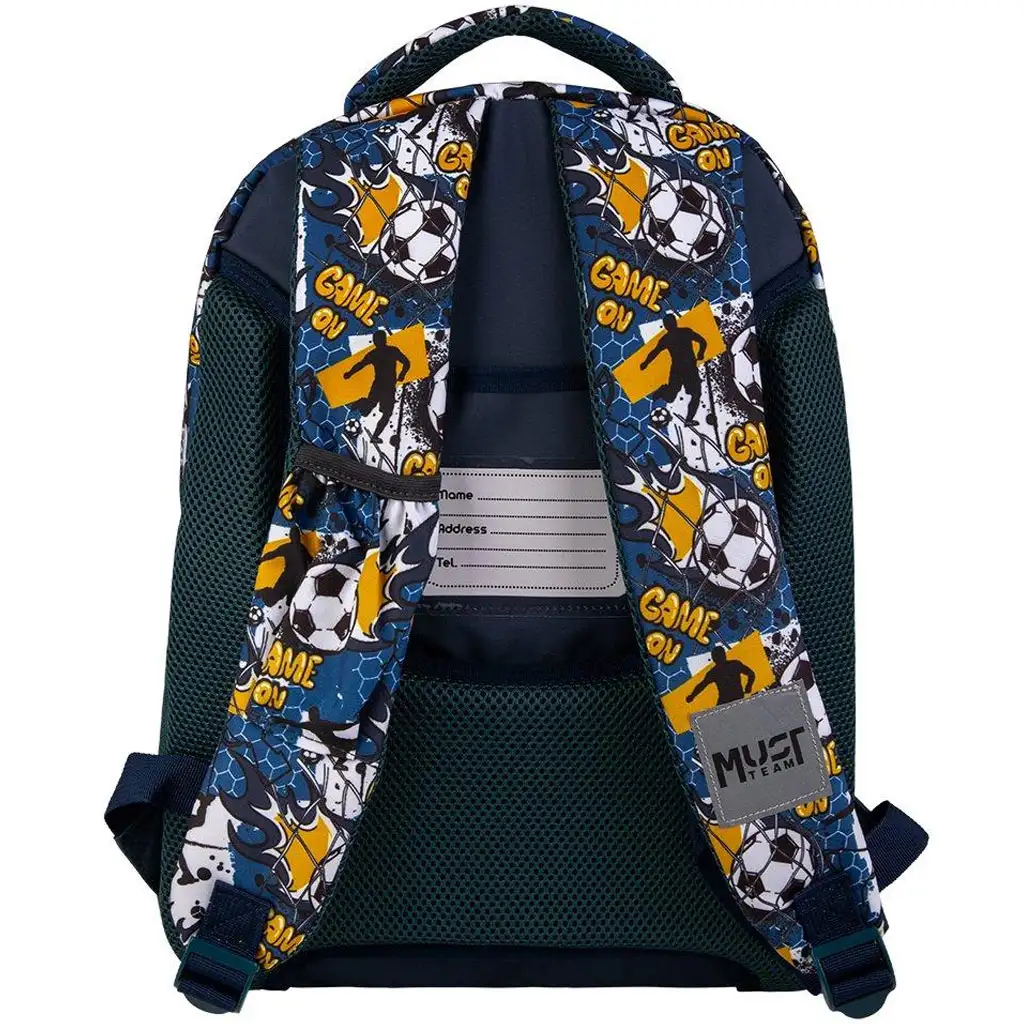 imagen de Luna: Mochila escolar redondeada de fútbol Must Team de 3 compartimentos, mochila 32x18x43cm 2