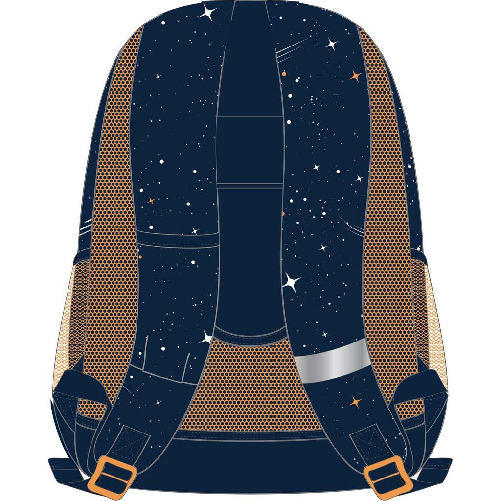 imagen de Luna: Mochila escolar redondeada de NASA de 3 compartimentos, mochila 32x18x43cm 2